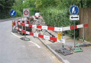 Baustelle auf der Strasse