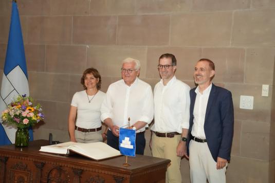 Deutscher Bundespräsident Frank-Walter Steinmeier besucht Riehen