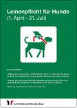 Tafel Leinenpflicht für Hunde