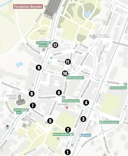 Gewünschte Wegweisungsstandorte Karte