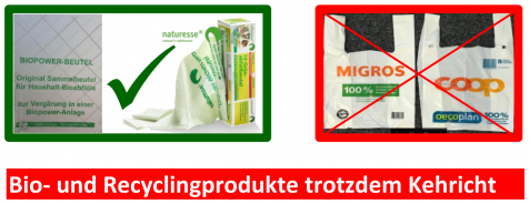 Nur die speziellen Kompostbeutel verwenden!