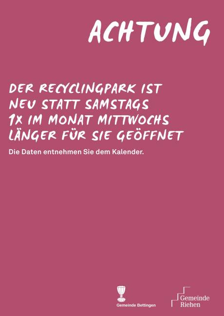 Entsorgung im Recyclingpark 